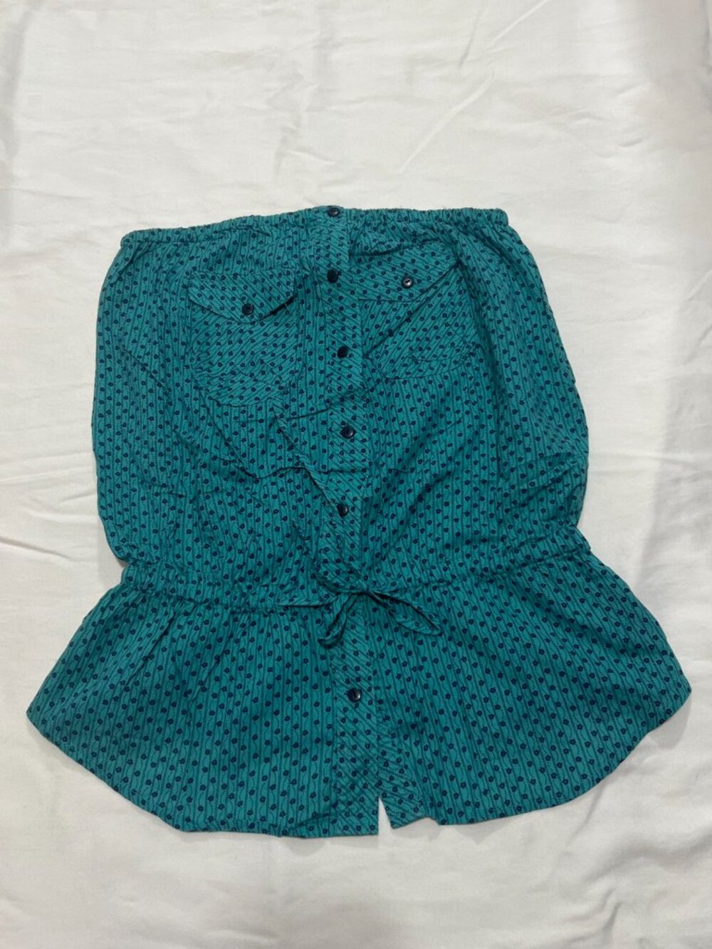 Forever 21 teal strapless top